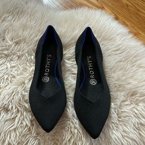 Rothy’s the pointed toe  flat slip on washable shoes, women’s 7.5